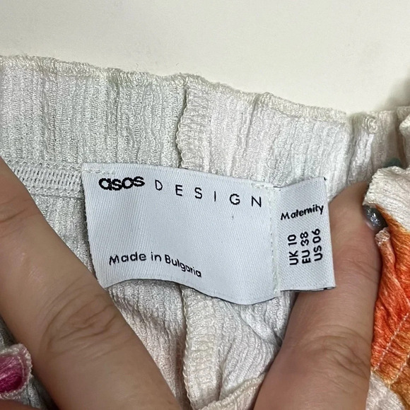 ASOS Design Colorful Ruched Summer Watercolor Tie Strap Mini Dress - Picture 4 of 7